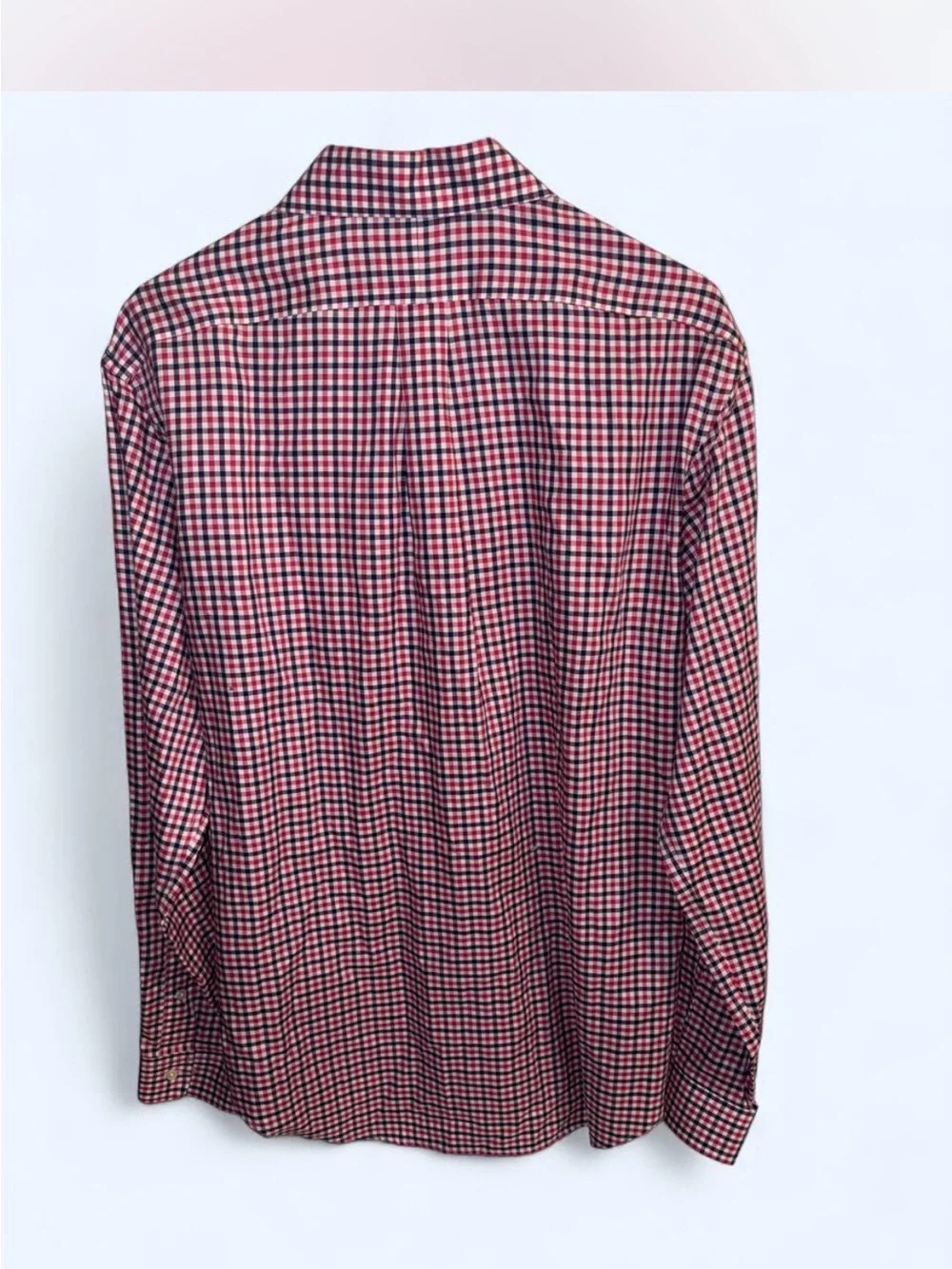 Ralph Lauren Red and Navy Check Button-Down Shirt